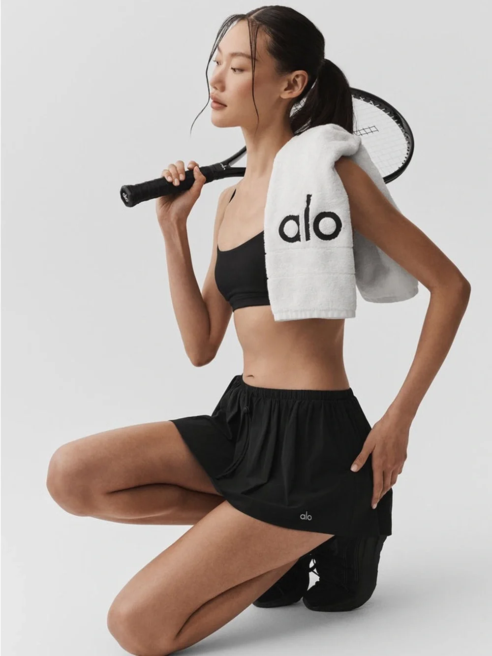 ALO Breezy Tennis Skirt in Black - XS
